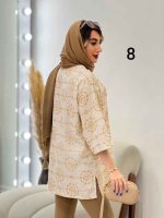 مانتو لینن نچرال خامه دوزی کد 4827 - تصویر 23