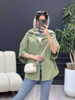 شومیز دو جیب پایین هلال کد 4836 - تصویر 2
