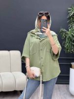 شومیز دو جیب پایین هلال کد 4836 - تصویر 24