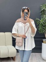شومیز دو جیب پایین هلال کد 4836 - تصویر 23