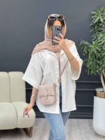 شومیز دو جیب پایین هلال کد 4836 - تصویر 8