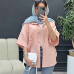 شومیز دو جیب پایین هلال کد 4836