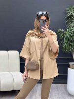 شومیز دو جیب پایین هلال کد 4836 - تصویر 21