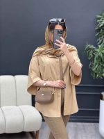 شومیز دو جیب پایین هلال کد 4836 - تصویر 14
