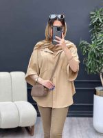 شومیز دو جیب پایین هلال کد 4836 - تصویر 26