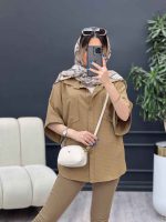شومیز دو جیب پایین هلال کد 4836 - تصویر 12