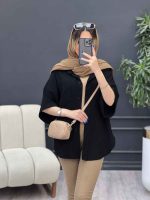 شومیز دو جیب پایین هلال کد 4836 - تصویر 3