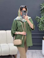 شومیز آستین پاگن سر جیب چاک کد 4828 - تصویر 20