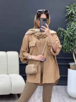 شومیز آستین پاگن سر جیب چاک کد 4828 - تصویر 3