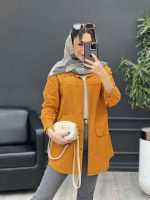 مانتو لینن پیله دار دو جیب نما کد 4774 - تصویر 10