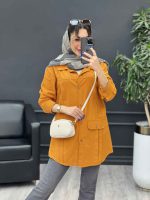 مانتو لینن پیله دار دو جیب نما کد 4774 - تصویر 23