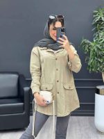 مانتو لینن پیله دار دو جیب نما کد 4774 - تصویر 9
