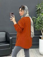 مانتو لینن پیله دار دو جیب نما کد 4774 - تصویر 21