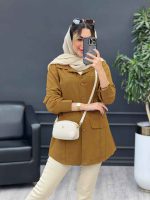 مانتو لینن پیله دار دو جیب نما کد 4774 - تصویر 14