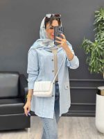 مانتو لینن پیله دار دو جیب نما کد 4774 - تصویر 13