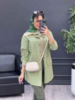 مانتو لینن پیله دار دو جیب نما کد 4774 - تصویر 11