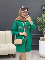 مانتو لینن دو جیب گلدوزی کد 4830 - تصویر 16