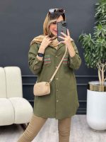 مانتو لینن دو جیب گلدوزی کد 4830 - تصویر 17