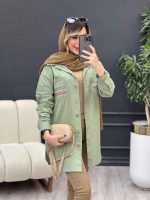مانتو لینن دو جیب گلدوزی کد 4830 - تصویر 13