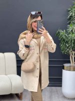 مانتو لینن دو جیب گلدوزی کد 4830 - تصویر 6