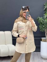 مانتو لینن دو جیب گلدوزی کد 4830 - تصویر 22