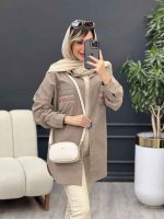 مانتو لینن دو جیب گلدوزی کد 4830 - تصویر 15