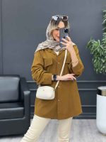 مانتو بغل زیپ جیب نما کد 4788 - تصویر 23