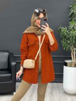 مانتو بغل زیپ جیب نما کد 4788 - تصویر 2