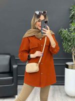 مانتو بغل زیپ جیب نما کد 4788 - تصویر 8