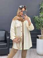 مانتو بغل زیپ جیب نما کد 4788 - تصویر 16