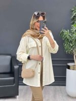 مانتو بغل زیپ جیب نما کد 4788 - تصویر 21
