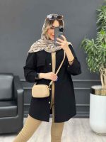 مانتو بغل زیپ جیب نما کد 4788 - تصویر 15