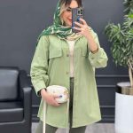 مانتو بغل زیپ جیب نما کد 4788