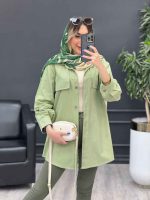 مانتو بغل زیپ جیب نما کد 4788