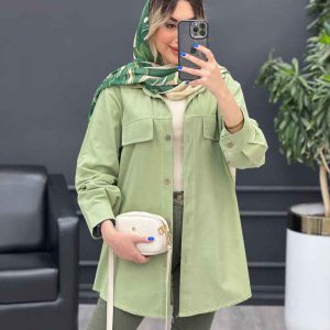 مانتو بغل زیپ جیب نما کد 4788
