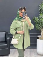 مانتو بغل زیپ جیب نما کد 4788 - تصویر 5