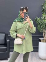 مانتو بغل زیپ جیب نما کد 4788 - تصویر 14