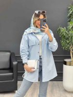 مانتو بغل زیپ جیب نما کد 4788 - تصویر 4