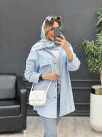 مانتو بغل زیپ جیب نما کد 4788 - تصویر 13