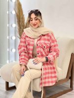 مانتو چهارخونه دو جیب پاکتی کد 4856 - تصویر 6