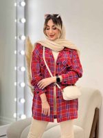 مانتو چهارخونه دو جیب پاکتی کد 4856 - تصویر 18