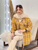 مانتو چهارخونه دو جیب پاکتی کد 4856 - تصویر 17