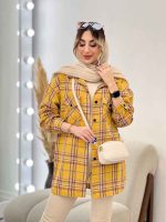 مانتو چهارخونه دو جیب پاکتی کد 4856 - تصویر 10