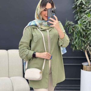 مانتو لینن سر جیب پاگن کد 4855