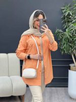 مانتو لینن سر جیب پاگن کد 4855 - تصویر 13
