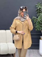 مانتو لینن سر جیب پاگن کد 4855 - تصویر 16