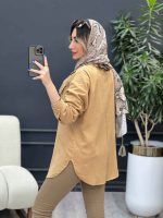 مانتو لینن سر جیب پاگن کد 4855 - تصویر 14