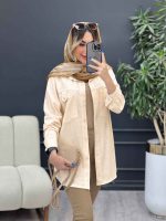 مانتو لینن سر جیب پاگن کد 4855 - تصویر 5