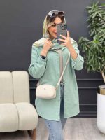 مانتو لینن سر جیب پاگن کد 4855 - تصویر 10