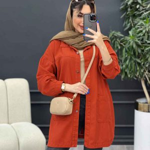 مانتو دو جیب برش دار سرو کد 4841